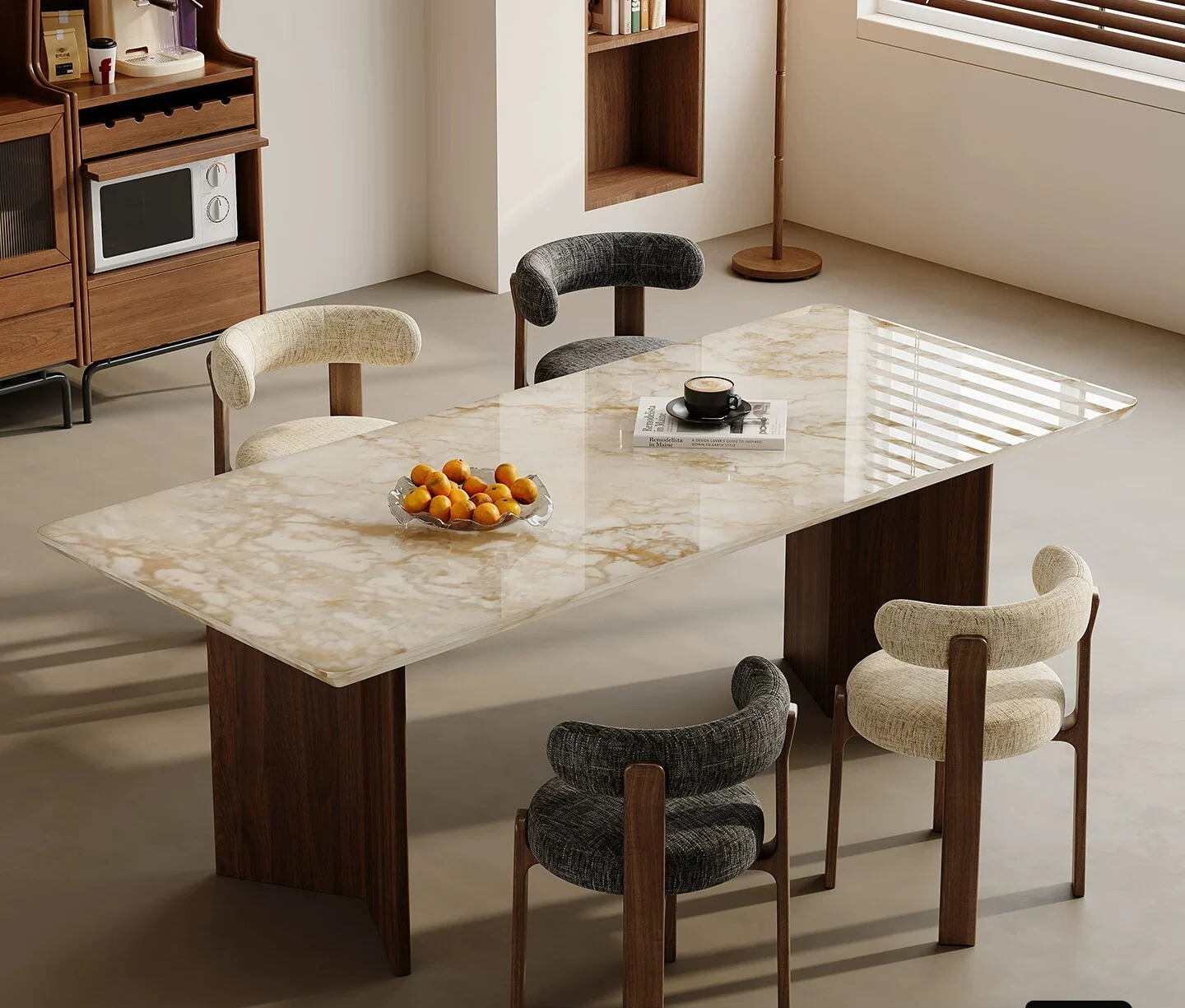 PYJ natural luxury stone Bulgari gold high-end household small apartment rectangular marble dining table
PYJ natural luxury stone Bulgari gold high-end household small apartment rectangular marble dining table