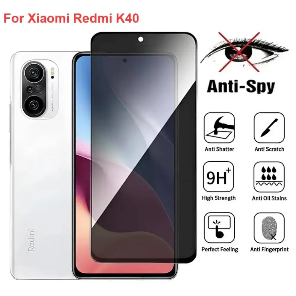 For Xiaomi Redmi K40 Anti Spy Privacy Tempered Glass Protector Compatible For Redmik40 Full Cover Screen Phone Film
For Xiaomi Redmi K40 Anti Spy Privacy Tempered Glass Protector Compatible For Redmik40 Full Cover Screen Phone Film