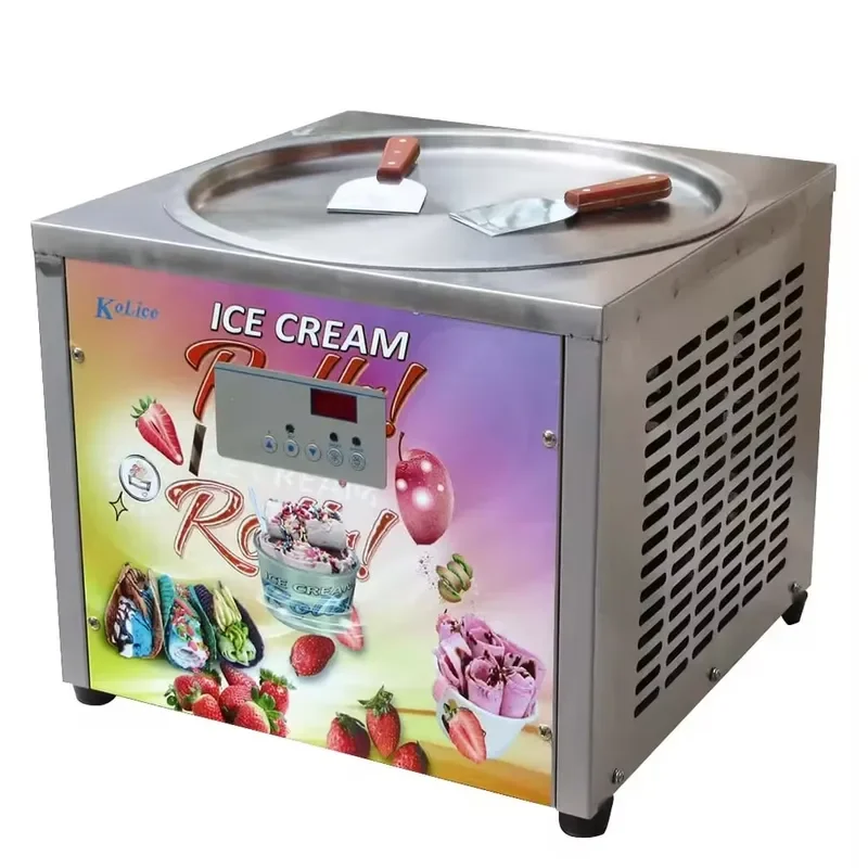 Commercial Ice Cream Fry Machine 800W Stainless Steel Street Electric Roll Ice Cream Maker 45CM Round Pot Single Gel
Commercial Ice Cream Fry Machine 800W Stainless Steel Street Electric Roll Ice Cream Maker 45CM Round Pot Single Gel