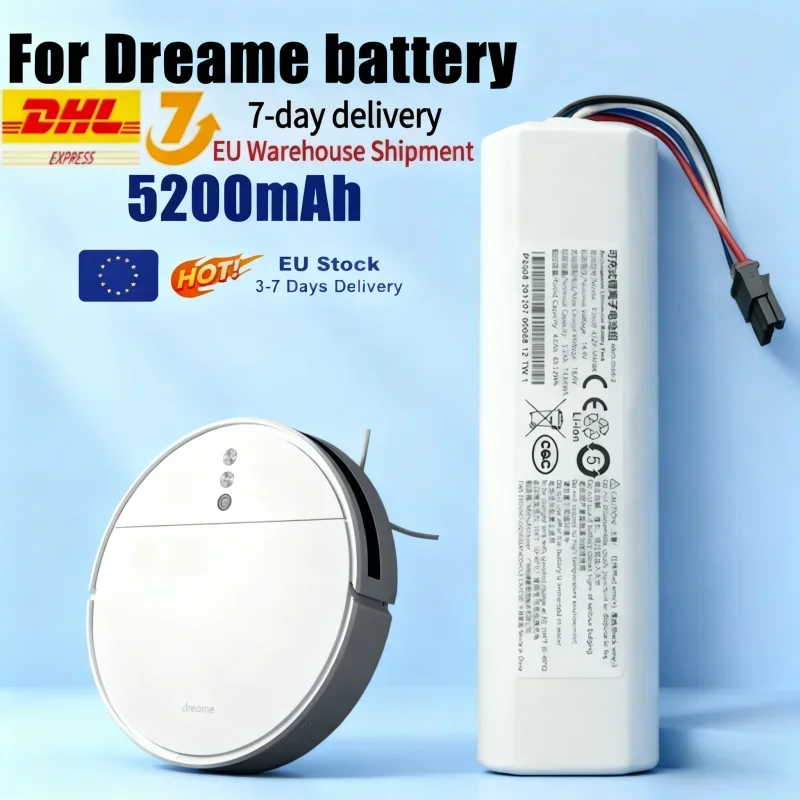 ️For Dreame Robot Vacuum Mop Cleaner D9 F9 L10 L10 Pro 5200mAh Lithium-ion Battery Pack 4INR19/66-2LIKEKALA-8
️For Dreame Robot Vacuum Mop Cleaner D9 F9 L10 L10 Pro 5200mAh Lithium-ion Battery Pack 4INR19/66-2LIKEKALA-8