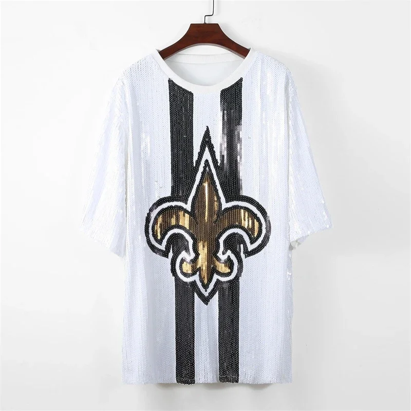 Autumn New Sequins Patchwork Geometry Streetwear Short Sleeve T-Shirt Summer Hip Hop Night Club High Quality Women's Tops
Autumn New Sequins Patchwork Geometry Streetwear Short Sleeve T-Shirt Summer Hip Hop Night Club High Quality Women's Tops