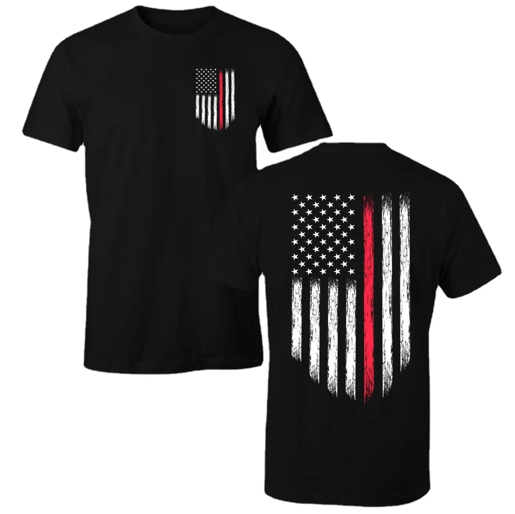 Thin Red Line Firefighter Shirt USA Flag Patriotic T-Shirt
Thin Red Line Firefighter Shirt USA Flag Patriotic T-Shirt