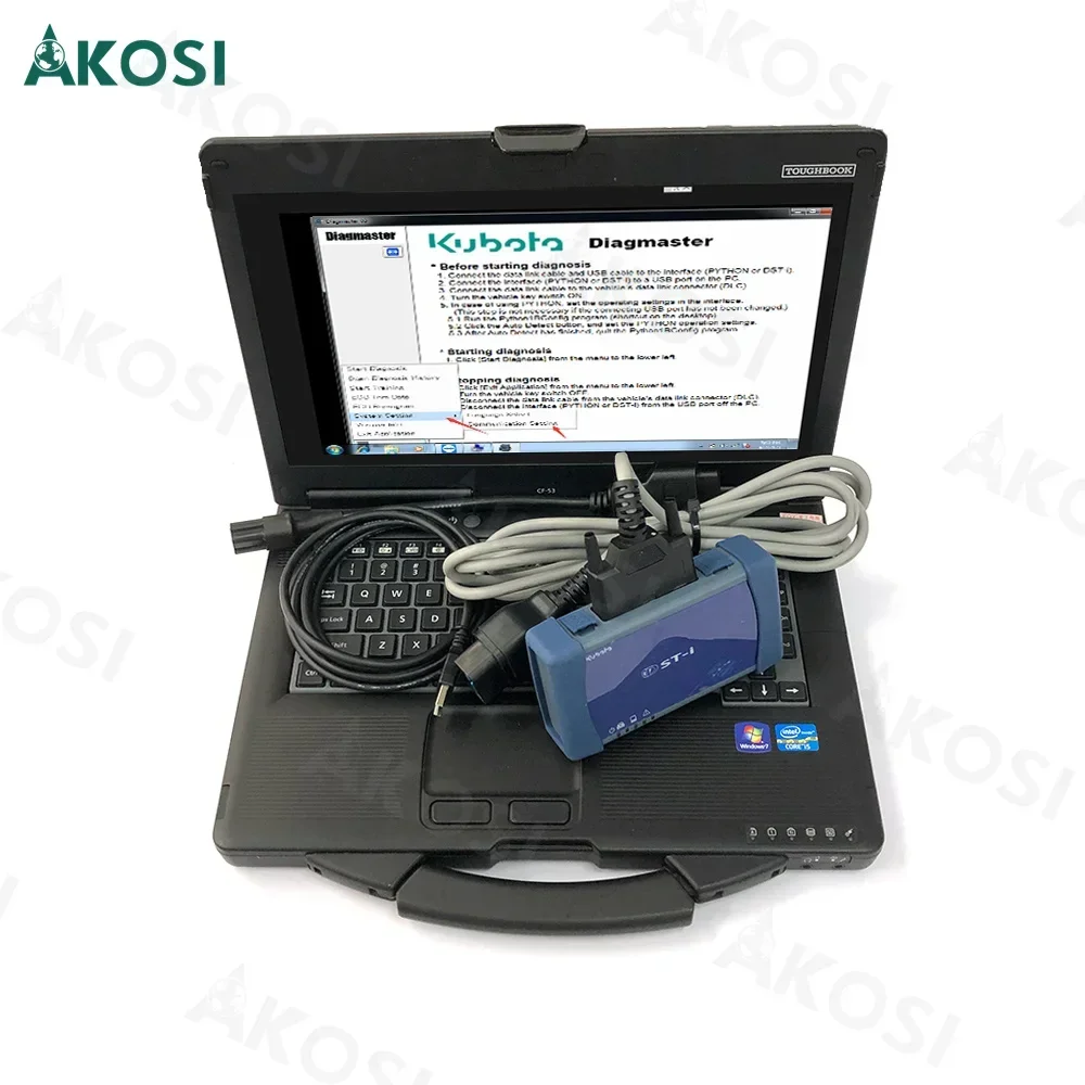 CF53 Laptop for KUBOTA Dsti Dst-i Python Interface Diagmaster Agriculture Construction Takeuchi Diagmaster Diagnostic Tool
CF53 Laptop for KUBOTA Dsti Dst-i Python Interface Diagmaster Agriculture Construction Takeuchi Diagmaster Diagnostic Tool