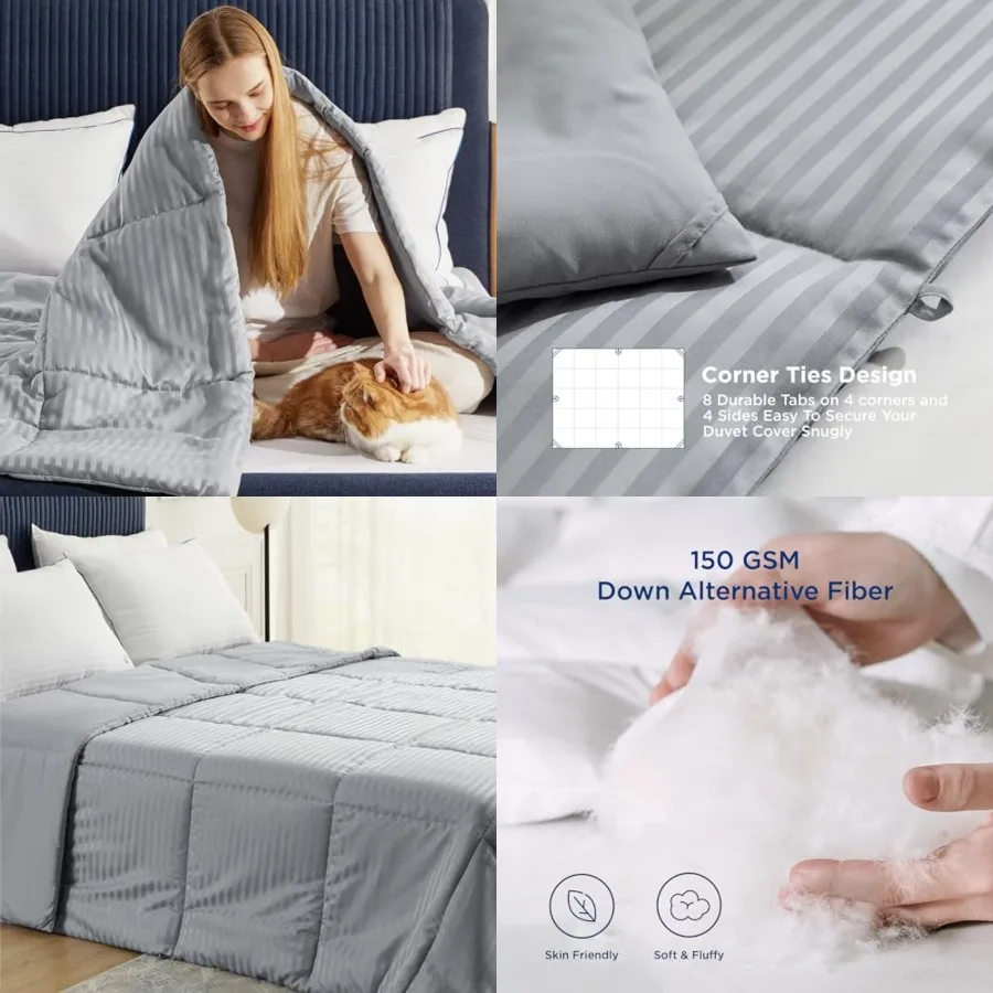 Duvet Insert Queen Size - Lightweight Comforter, Quilted Cooling Duvet Insert, Down Alternative Summer Comforter with 8 Tabs, U
Duvet Insert Queen Size - Lightweight Comforter, Quilted Cooling Duvet Insert, Down Alternative Summer Comforter with 8 Tabs, U