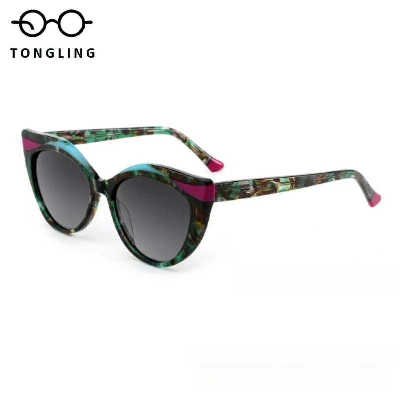 2025 New Fashion Women spliced acetic acid cat-eye high-quality handcrafted men sunglasses support custom prescription lenses
2025 New Fashion Women spliced acetic acid cat-eye high-quality handcrafted men sunglasses support custom prescription lenses