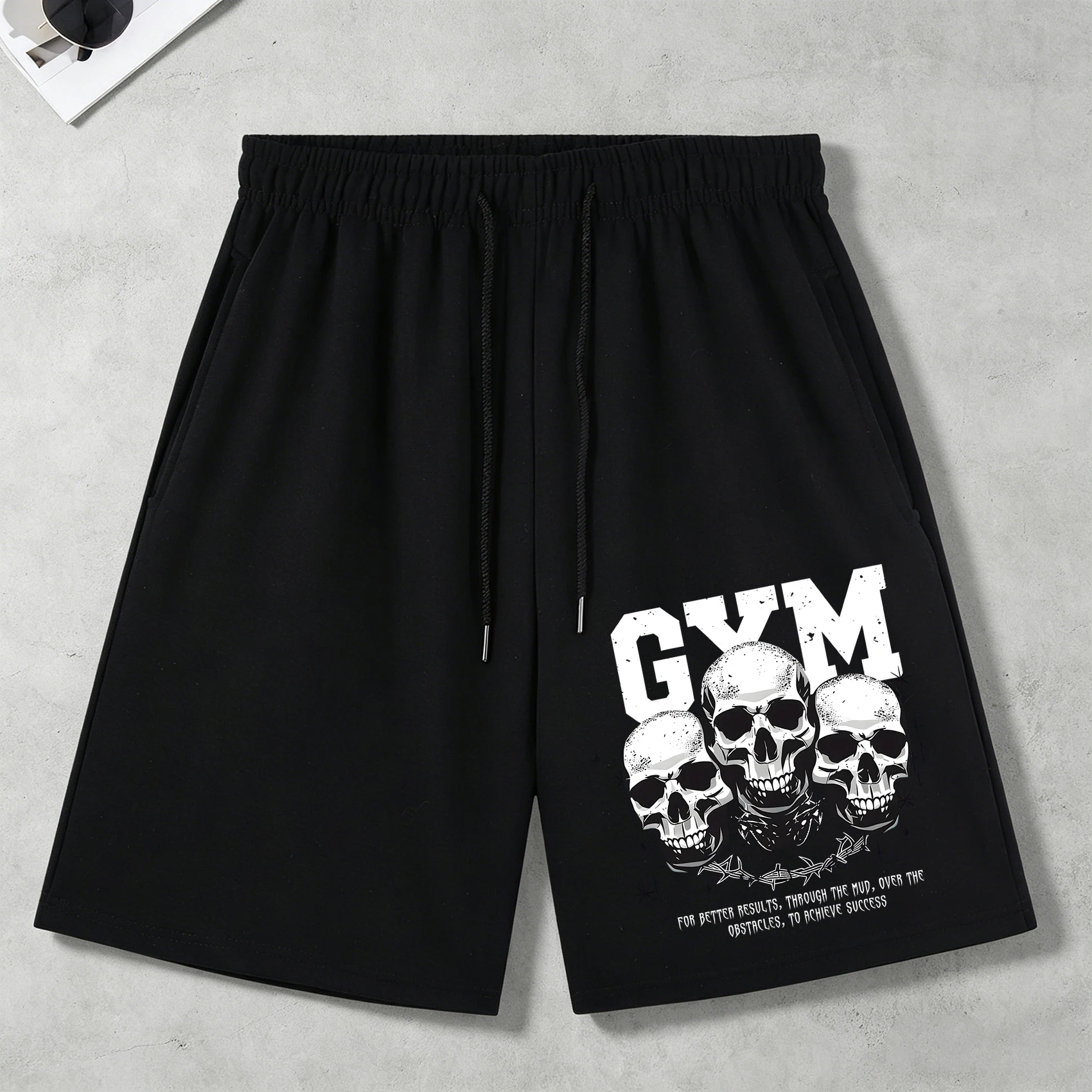 Gym Inspirational Slogan Men Pocket Shorts Soft Black Streetwear Casual Drawstring Wide-Leg Pants Street Man Fashion Sportwear
Gym Inspirational Slogan Men Pocket Shorts Soft Black Streetwear Casual Drawstring Wide-Leg Pants Street Man Fashion Sportwear