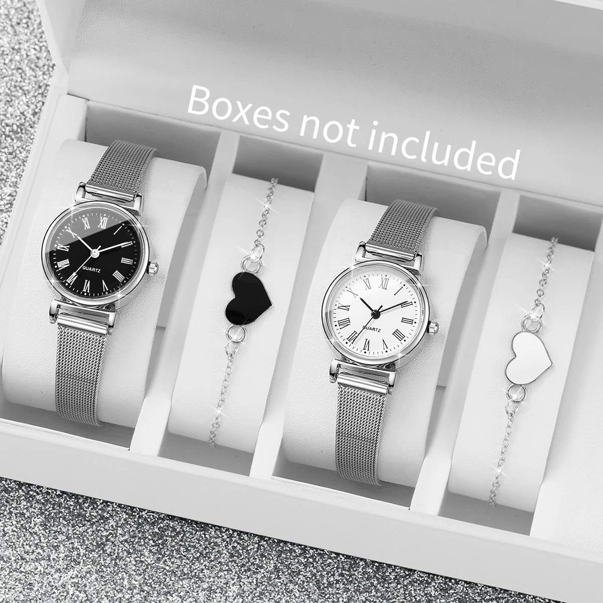 2/4 шт. модные женские часы повседневные кварцевые часы с римским циферблатом и комплектом браслетов Reloj Mujer (без коробки)
2/4 шт. модные женские часы повседневные кварцевые часы с римским циферблатом и комплектом браслетов Reloj Mujer (без коробки)