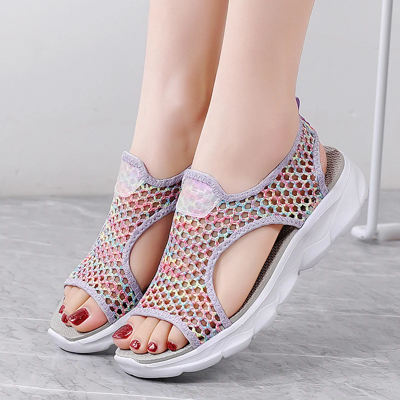 Summer Women's Perforated Breathable Outdoor Hiking Open Toe Fashion Mesh Comfortable Platform Trendy Casual Sandals Large Size
Summer Women's Perforated Breathable Outdoor Hiking Open Toe Fashion Mesh Comfortable Platform Trendy Casual Sandals Large Size