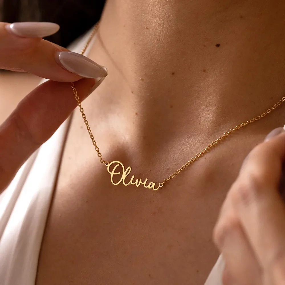 Multi Font Custom Name Tag Necklace Stainless Steel 5 Styles Engraving Minimalist Gold Chain Jewelry For Ladies Family Gift
Multi Font Custom Name Tag Necklace Stainless Steel 5 Styles Engraving Minimalist Gold Chain Jewelry For Ladies Family Gift