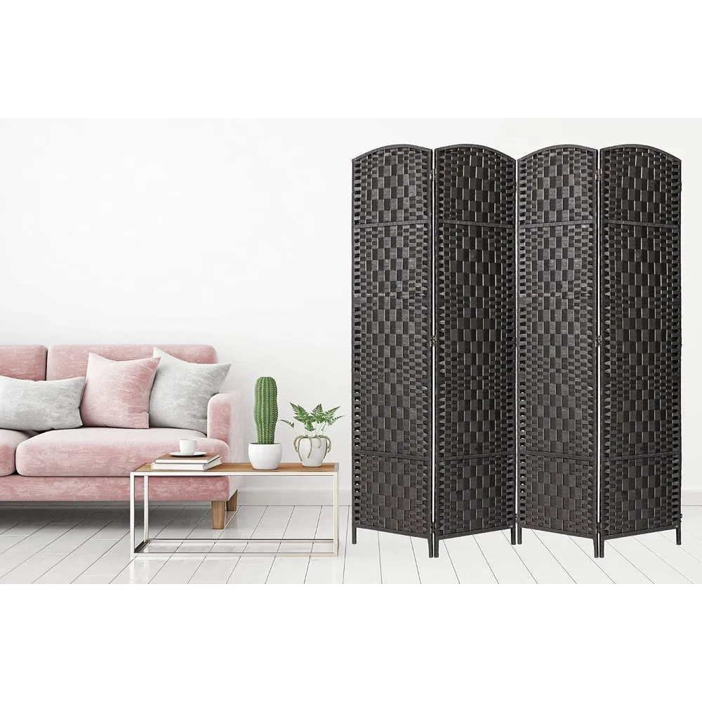 4 Panels Room Divider Privacy Partition Screen Bamboo Fiber Weave Black Color 5.9 ft High X 5.83 ft Wide
4 Panels Room Divider Privacy Partition Screen Bamboo Fiber Weave Black Color 5.9 ft High X 5.83 ft Wide