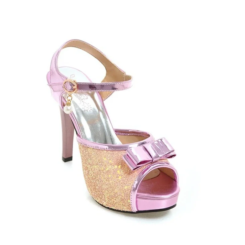 Sandalias Mujer, женские сандалии, милые модные туфли с открытым носком, блестящие туфли на высоком каблуке с бантом, свадебные туфли на платформе, большие размеры 46, 7-36
Sandalias Mujer, женские сандалии, милые модные туфли с открытым носком, блестящие туфли на высоком каблуке с бантом, свадебные туфли на платформе, большие размеры 46, 7-36