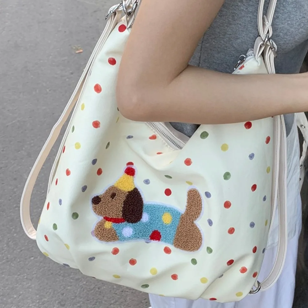 Colorful Polka Dot Dual-use Shoulder Backpacks Sausage Dog Large Capacity Canvas Tote Bag Commuting Cute Dopamine Shoulder Bag
Colorful Polka Dot Dual-use Shoulder Backpacks Sausage Dog Large Capacity Canvas Tote Bag Commuting Cute Dopamine Shoulder Bag