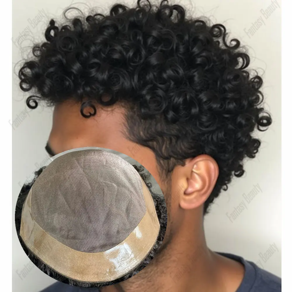 18mm Natural Curly Men's Toupee Human Hair Breathable Durable Fine Mono Brown Blonde Male Hair Replacement System Prosthesis
18mm Natural Curly Men's Toupee Human Hair Breathable Durable Fine Mono Brown Blonde Male Hair Replacement System Prosthesis