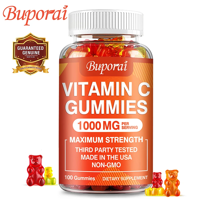 Vitamin C Gummies 1000Mg - Promotes Collagen Production, Immune Support, Powerful Antioxidant
Vitamin C Gummies 1000Mg - Promotes Collagen Production, Immune Support, Powerful Antioxidant