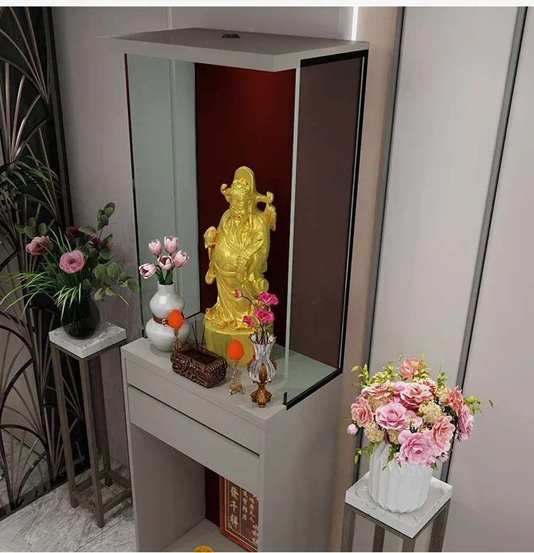 Modern Altar Cabinet Altar Chinese Style Clothes Closet Statue Enshrine God of Wealth Household Sitting Room Cabinet with Glass
Modern Altar Cabinet Altar Chinese Style Clothes Closet Statue Enshrine God of Wealth Household Sitting Room Cabinet with Glass