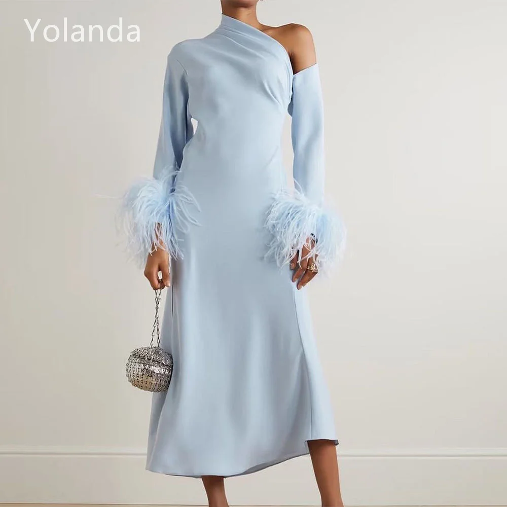 High Quality Blue A-line Evening Dresses Ruffle One-shoulder 2023 New Design Satin Party Dress Anke Length Robe de soirée
High Quality Blue A-line Evening Dresses Ruffle One-shoulder 2023 New Design Satin Party Dress Anke Length Robe de soirée