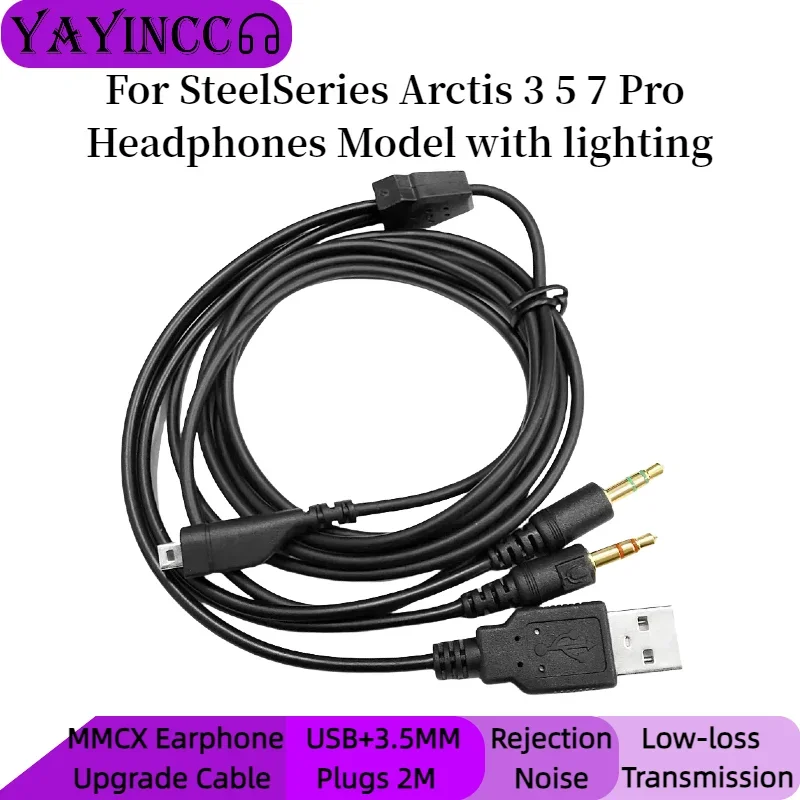 YAYINCC USB + 3.5mm Plug Mic Audio Cable Headphones Cable Wire Repair Parts for SteelSeries Arctis 3 5 7 Pro Headphones Headset,
YAYINCC USB + 3.5mm Plug Mic Audio Cable Headphones Cable Wire Repair Parts for SteelSeries Arctis 3 5 7 Pro Headphones Headset,