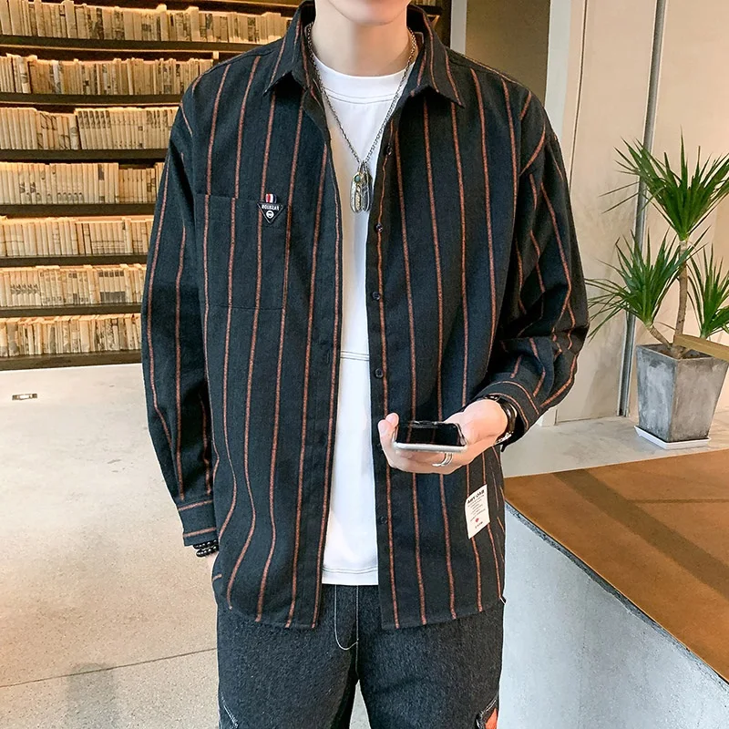 Long Sve Casual Striped irt Men's Autumn Faion Thin Sle Korean Version Japanese Sle Clothing Youth ular Spring ...
Long Sve Casual Striped irt Men's Autumn Faion Thin Sle Korean Version Japanese Sle Clothing Youth ular Spring ...