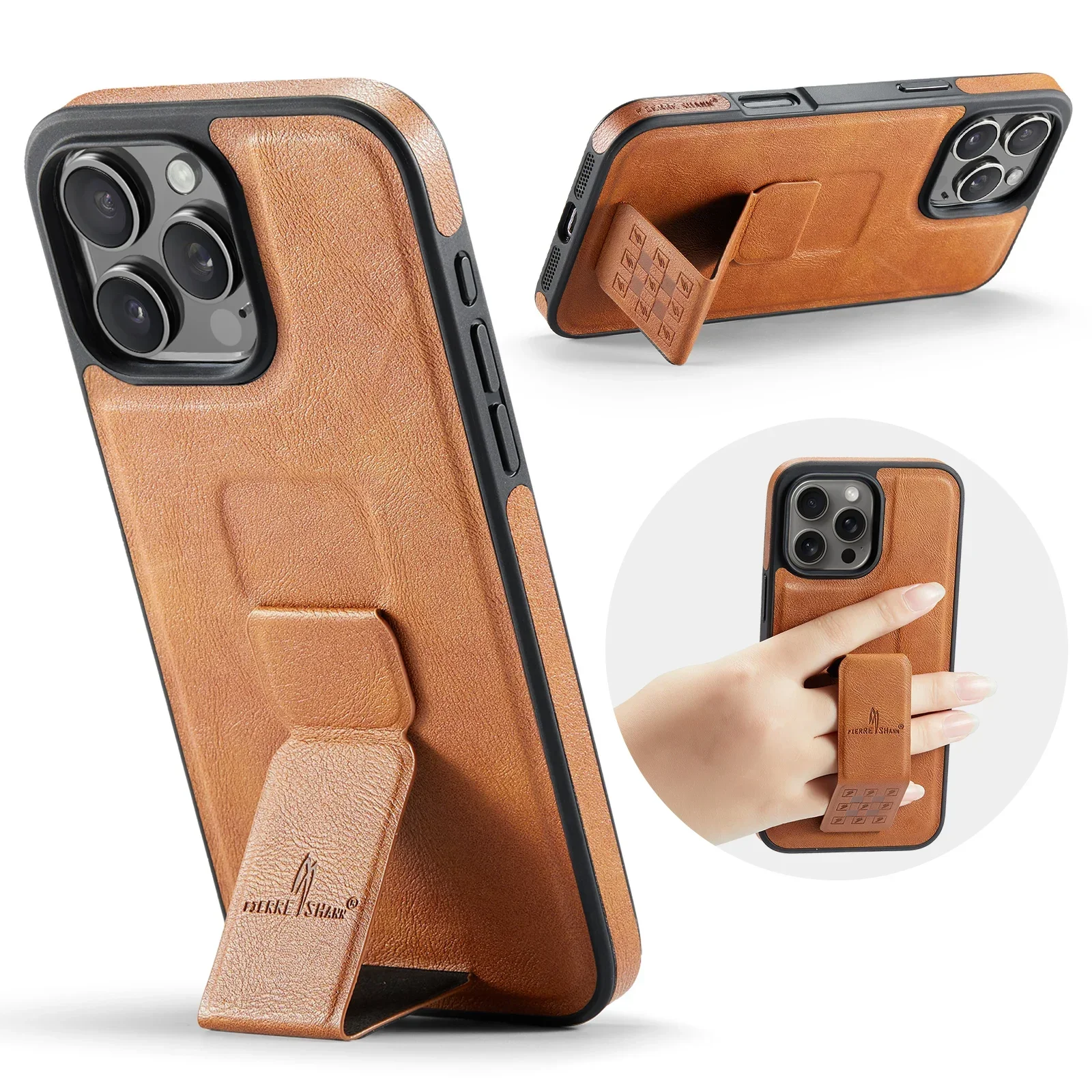 Ultra thin bracket back cover suitable for iPhone 17 16 15 14 13 12 Pro Max Plus leather+soft frame phone case finger holder
Ultra thin bracket back cover suitable for iPhone 17 16 15 14 13 12 Pro Max Plus leather+soft frame phone case finger holder