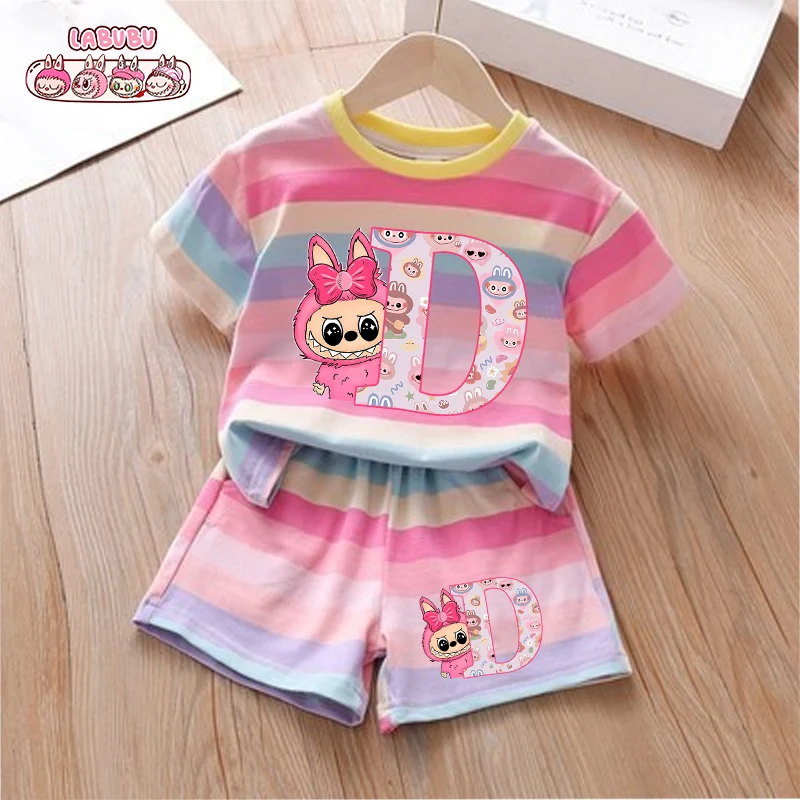 Labubu Children's Top and Bottom Summer Clothes Set Kawaii Sets for Children Girls T Shirt Shorts Sets Korean Kid Clothes 2025
Labubu Children's Top and Bottom Summer Clothes Set Kawaii Sets for Children Girls T Shirt Shorts Sets Korean Kid Clothes 2025