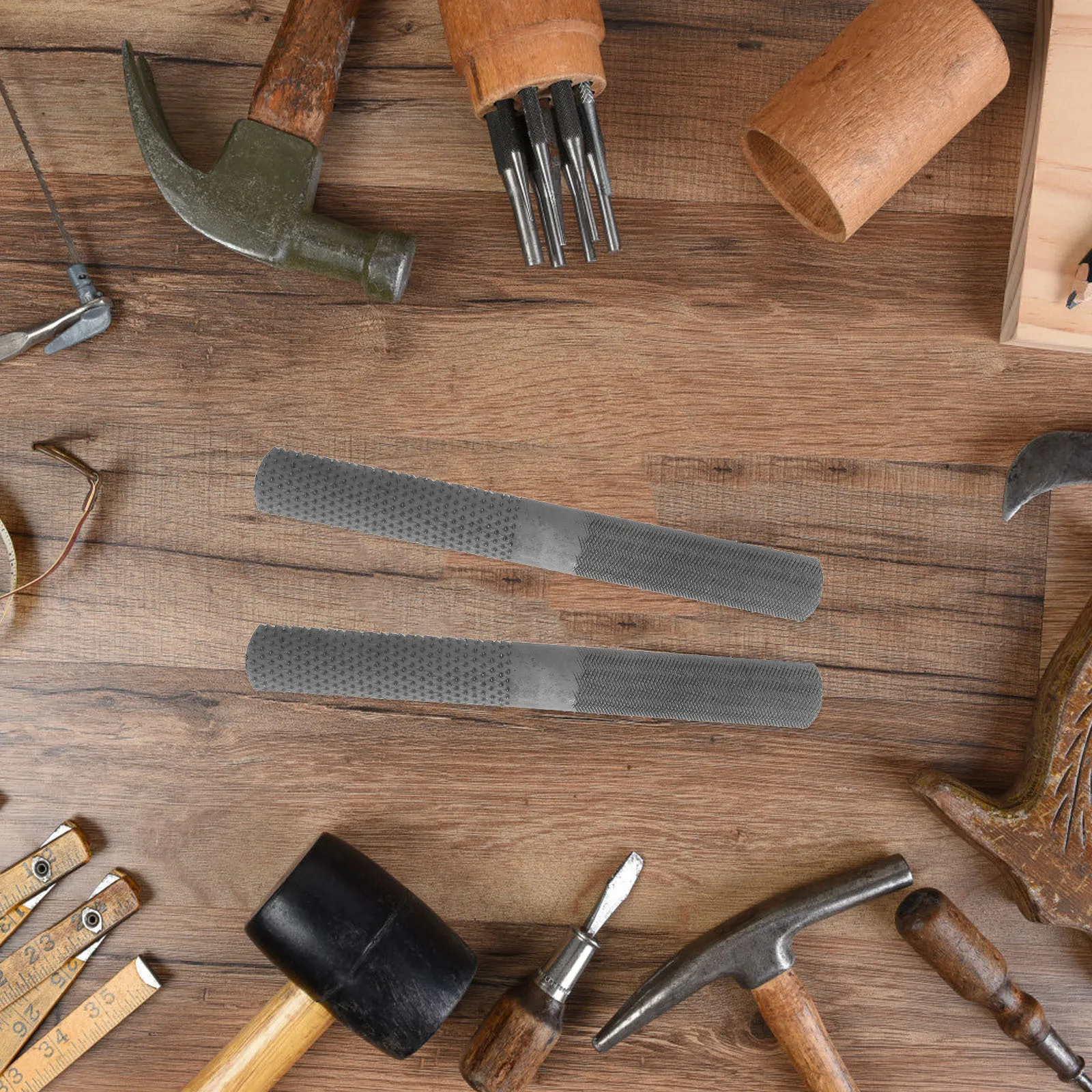 2 Sets 4-In-1 Carbon Steel File Woodworking Rasp Ergonomic Handle For Carving Grinding Shaping Repair Needle Files
2 Sets 4-In-1 Carbon Steel File Woodworking Rasp Ergonomic Handle For Carving Grinding Shaping Repair Needle Files