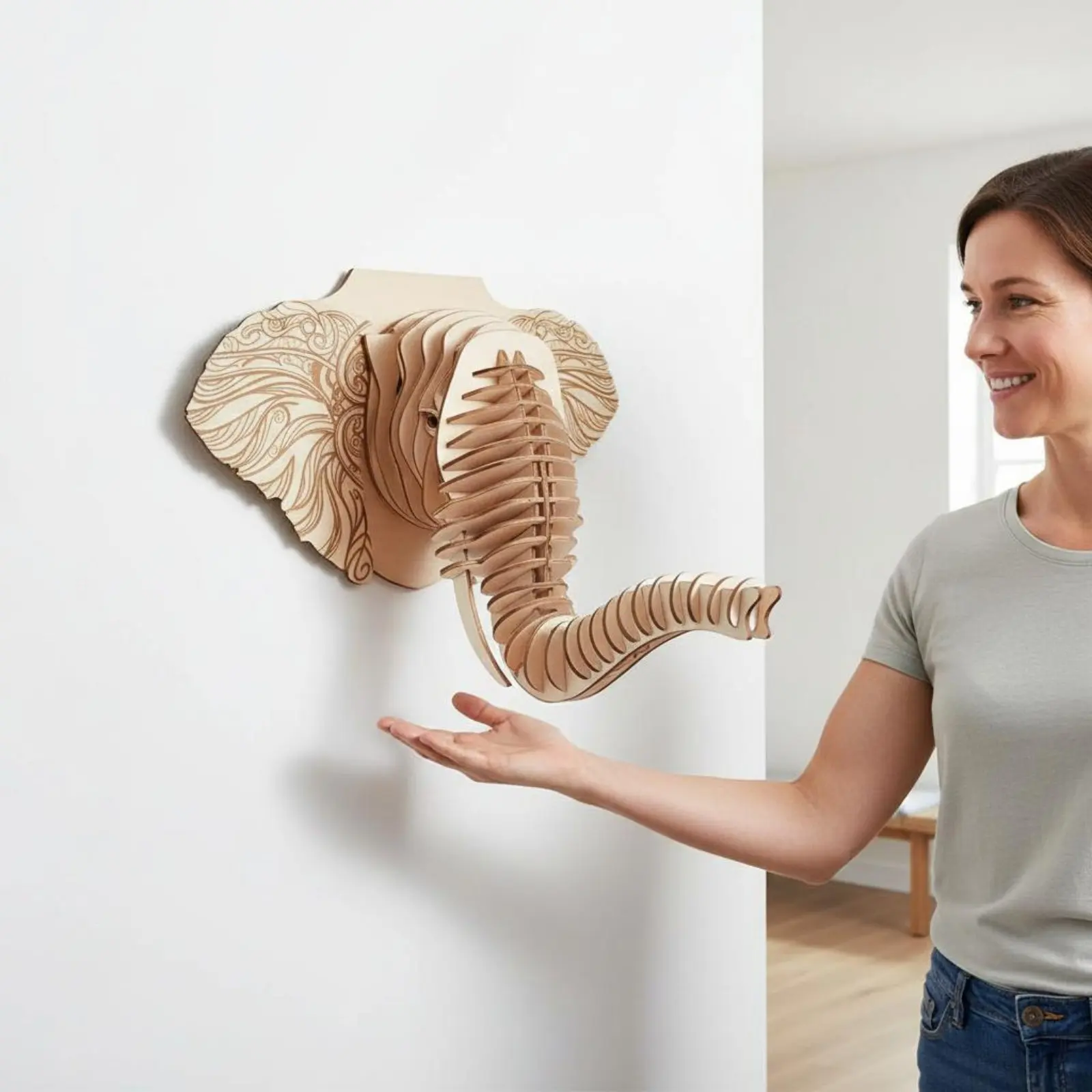 DIY Moose Head Wall Mount Nature Inspired DIY Assembly Kit Deer Sculpture Three-Dimensional Woodcraft Kit Cut Rustic Branch Wall
DIY Moose Head Wall Mount Nature Inspired DIY Assembly Kit Deer Sculpture Three-Dimensional Woodcraft Kit Cut Rustic Branch Wall