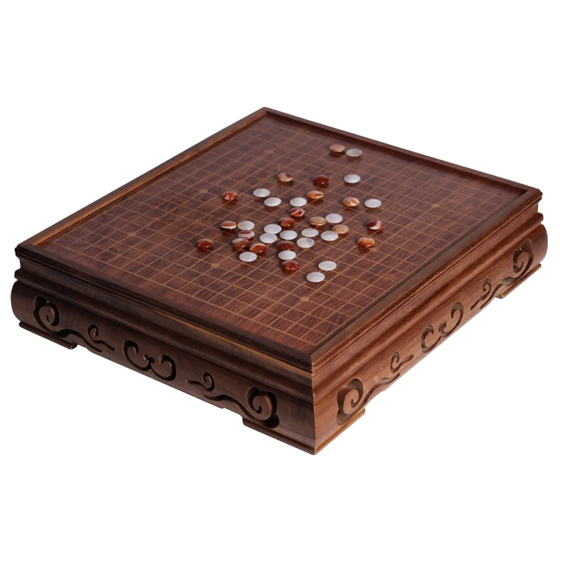 Adult agate jade pieces Go board set Solid wood table chess pier Children's beginner anti-jade gobang
Adult agate jade pieces Go board set Solid wood table chess pier Children's beginner anti-jade gobang
