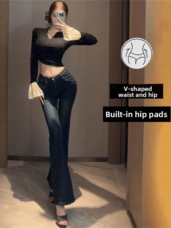 Extended Length V-Waist Bell Bottom Jeans Women's Sexy Slim Fit Elastic Floor Length High Waist Bell Pants Cotton Stretch Denim
Extended Length V-Waist Bell Bottom Jeans Women's Sexy Slim Fit Elastic Floor Length High Waist Bell Pants Cotton Stretch Denim
