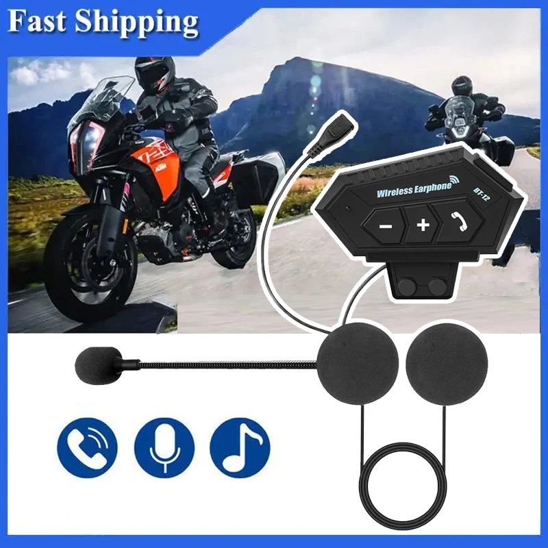 BT12 Bluetooth Motorcycle Helmet Headset Wireless Handsfree Stereo Music Player Speaker Headphone Support Auto/Manual Call
BT12 Bluetooth Motorcycle Helmet Headset Wireless Handsfree Stereo Music Player Speaker Headphone Support Auto/Manual Call