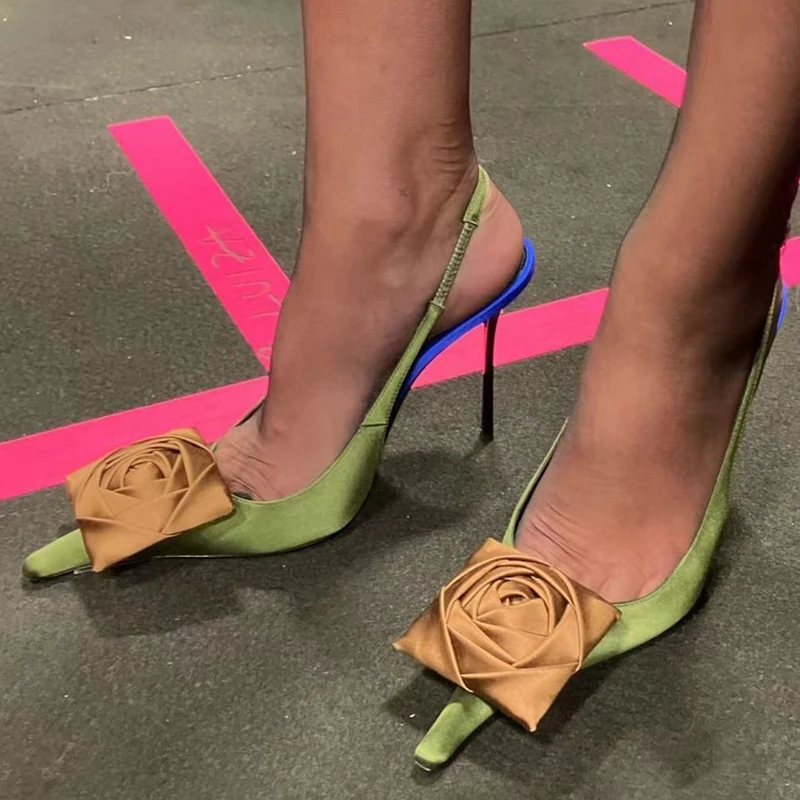 Big Size 45 Women Back Strap Hook Strange Heels Silk Pumps Slingback Dress Long Pointed Toe Sandals Slip on Front Flower Shoes
Big Size 45 Women Back Strap Hook Strange Heels Silk Pumps Slingback Dress Long Pointed Toe Sandals Slip on Front Flower Shoes