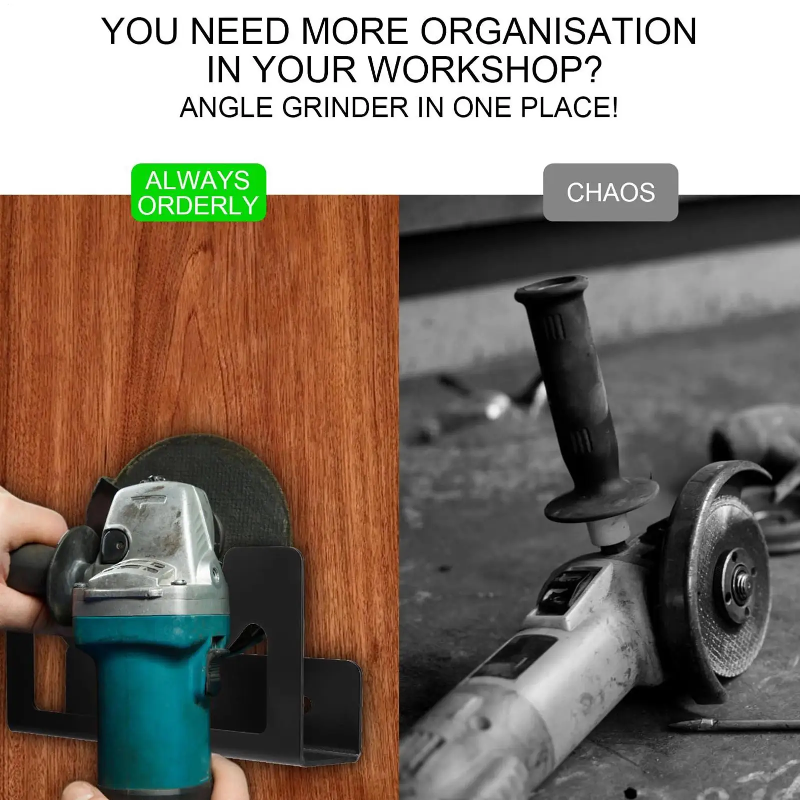 Стойка для угловой шлифовальной машины, настенный кронштейн для угловой шлифовальной машины, плотно прилегающая многофункциональная стойка для хранения электрических инструментов, гаечных сверл
Стойка для угловой шлифовальной машины, настенный кронштейн для угловой шлифовальной машины, плотно прилегающая многофункциональная стойка для хранения электрических инструментов, гаечных сверл