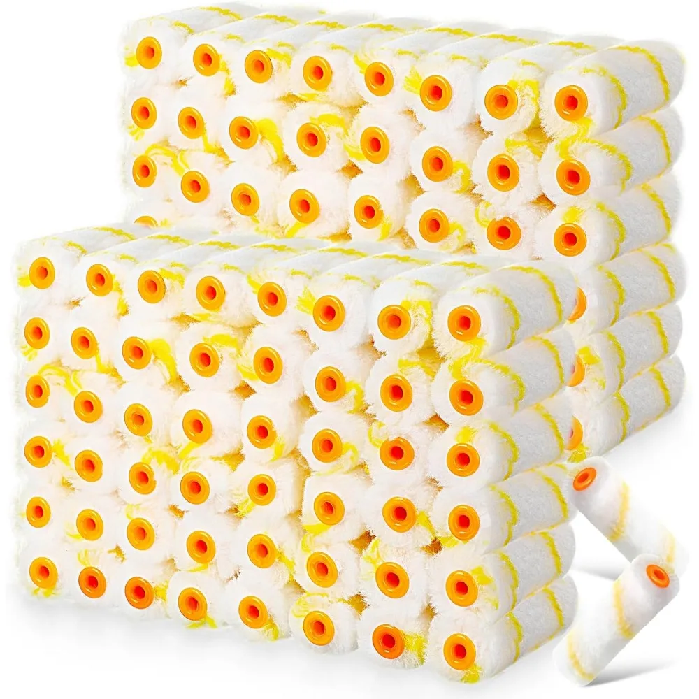 300 Pack 4 Inch Mini Paint Roller Covers 1/2 Inch Nap Microfiber Small Roller Refills for Home Painting Projects Yellow White
300 Pack 4 Inch Mini Paint Roller Covers 1/2 Inch Nap Microfiber Small Roller Refills for Home Painting Projects Yellow White