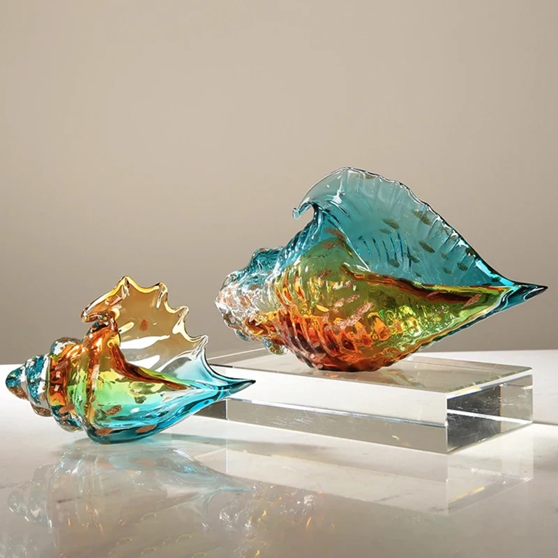 Creative Artwork Glass Colored Conch Ornament Modern Minimalist Home Office Desktop Ornament
Creative Artwork Glass Colored Conch Ornament Modern Minimalist Home Office Desktop Ornament