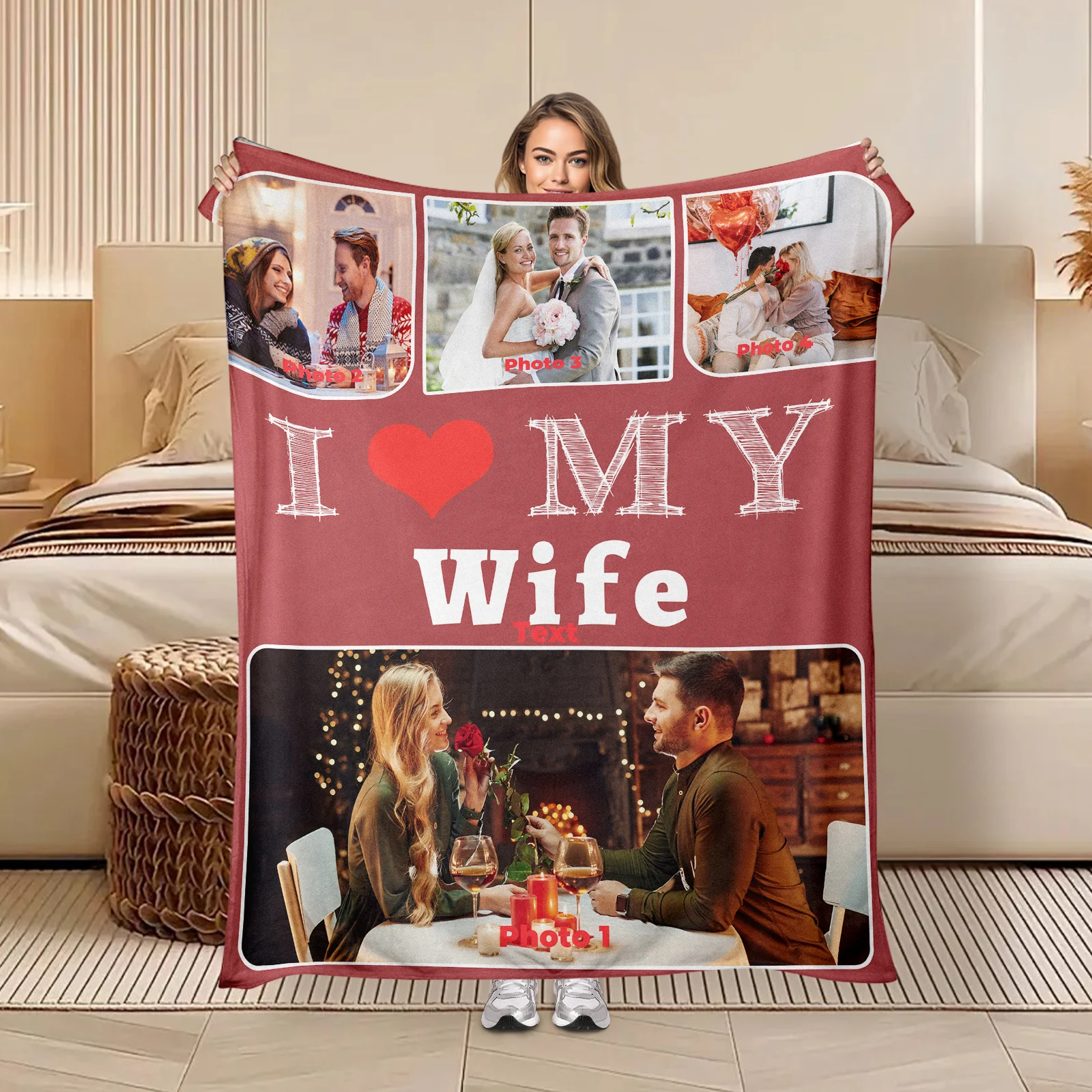 Customizable With 4 Photos Plus 1 Text Timeless Blanket For Couples Share Love Through Photos And Words
Customizable With 4 Photos Plus 1 Text Timeless Blanket For Couples Share Love Through Photos And Words