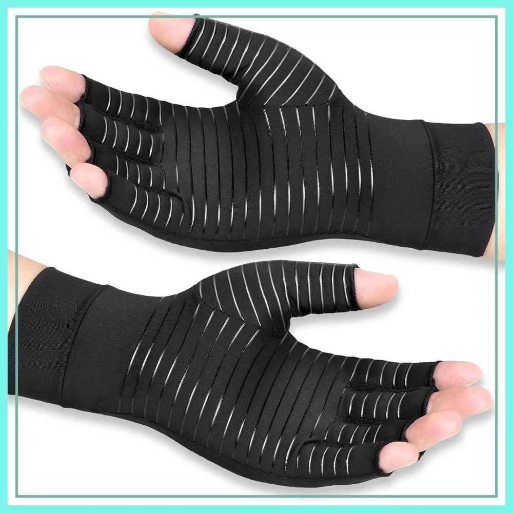 Copper Arthritis Compression Gloves for Women Men, Relieve Hand Pain Swelling Carpal Tunnel, Fingerless for Typing, Medium
Copper Arthritis Compression Gloves for Women Men, Relieve Hand Pain Swelling Carpal Tunnel, Fingerless for Typing, Medium