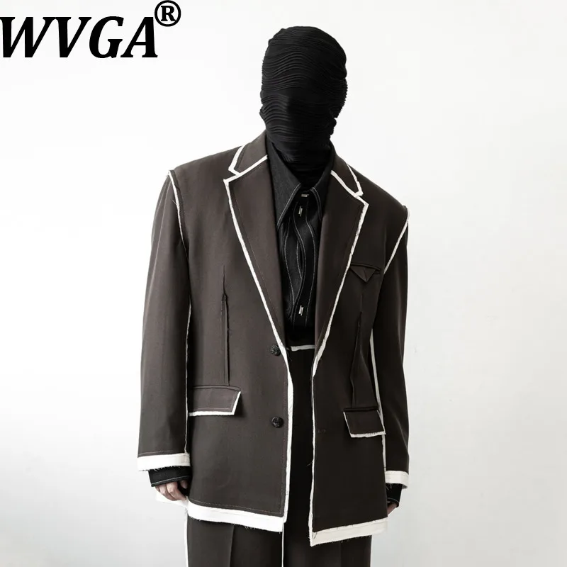 WVGA Весна Осень Новые Мужчины Tide Frayed Edge Color Block Design Модный Блейзер Нишевый Повседневный Стильный Высококлассный Куртка Ins Y2K W18325
WVGA Весна Осень Новые Мужчины Tide Frayed Edge Color Block Design Модный Блейзер Нишевый Повседневный Стильный Высококлассный Куртка Ins Y2K W18325