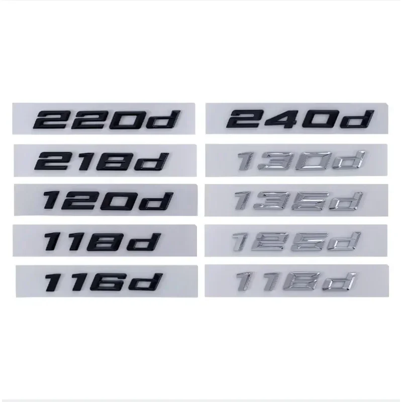 3d ABS Chrome Black Car Letters Sticker For BMW 116d 118d 120d 125d 130d 135d 218d 220d 240d Logo Emblem Badge Decal Accessories
3d ABS Chrome Black Car Letters Sticker For BMW 116d 118d 120d 125d 130d 135d 218d 220d 240d Logo Emblem Badge Decal Accessories