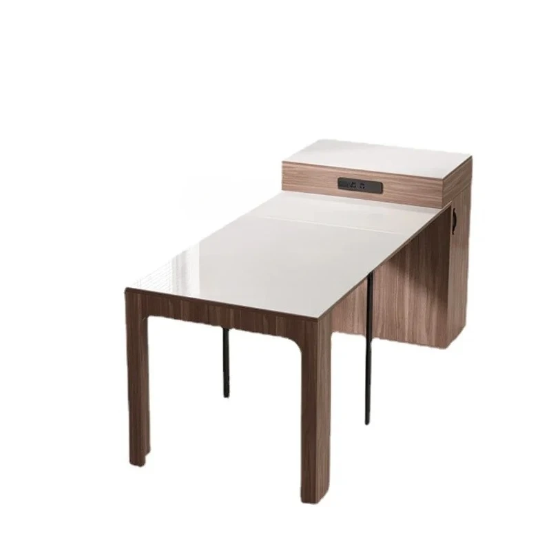 Складной обеденный стол, встроенная выдвижная каменная тарелка, кухонный остров, бытовая маленькая квартира, современный минималистский стиль 
Складной обеденный стол, встроенная выдвижная каменная тарелка, кухонный остров, бытовая маленькая квартира, современный минималистский стиль