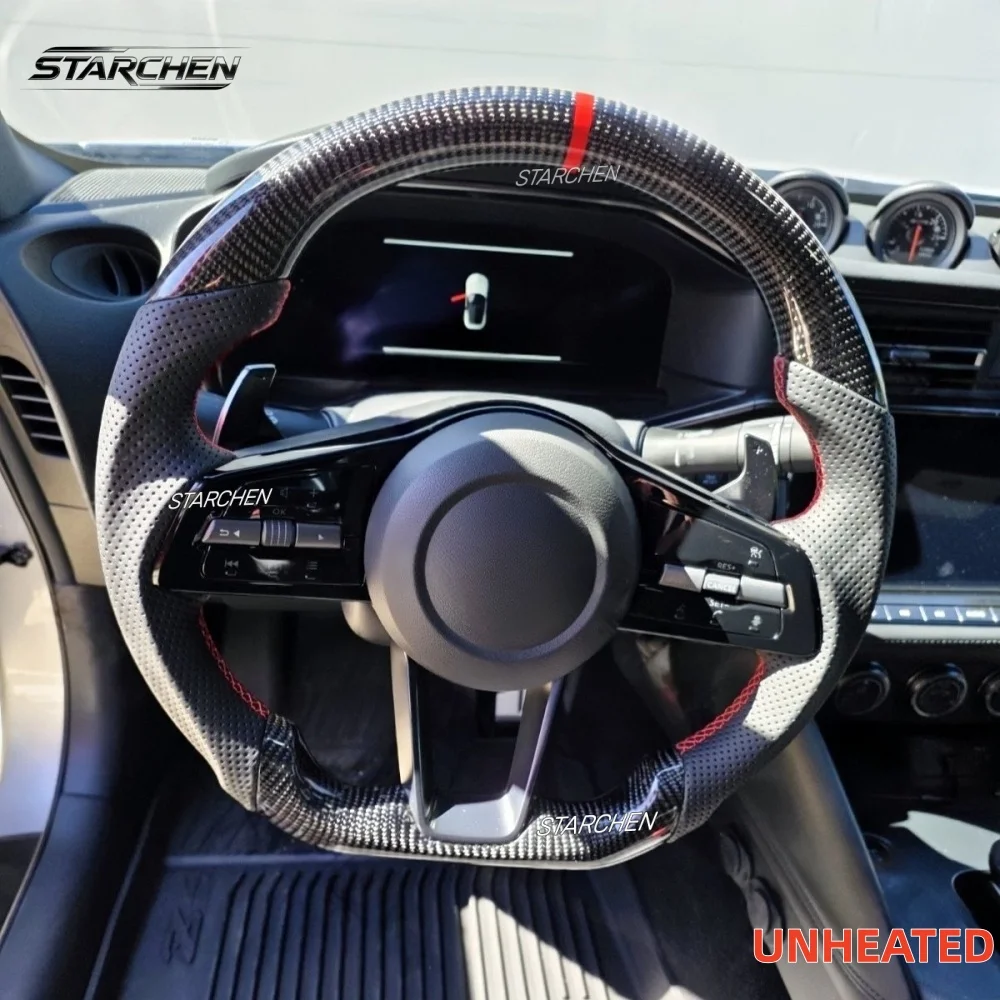 Real Carbon Fiber Steering Wheel for Nissan Z Fairlady 400Z RZ34 2023+ Red Stitching & Red Center Mark (Non-heated)
Real Carbon Fiber Steering Wheel for Nissan Z Fairlady 400Z RZ34 2023+ Red Stitching & Red Center Mark (Non-heated)