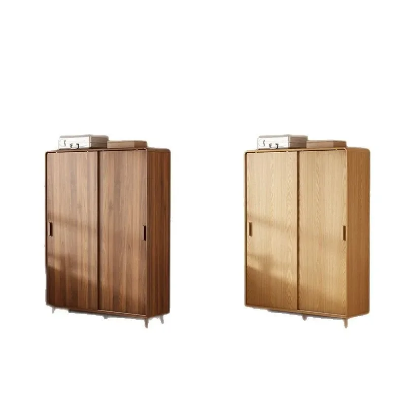 Sliding door wardrobe household bedroom space saving small apartment wardrobe solid wood frame large capacity storage locker 
Sliding door wardrobe household bedroom space saving small apartment wardrobe solid wood frame large capacity storage locker