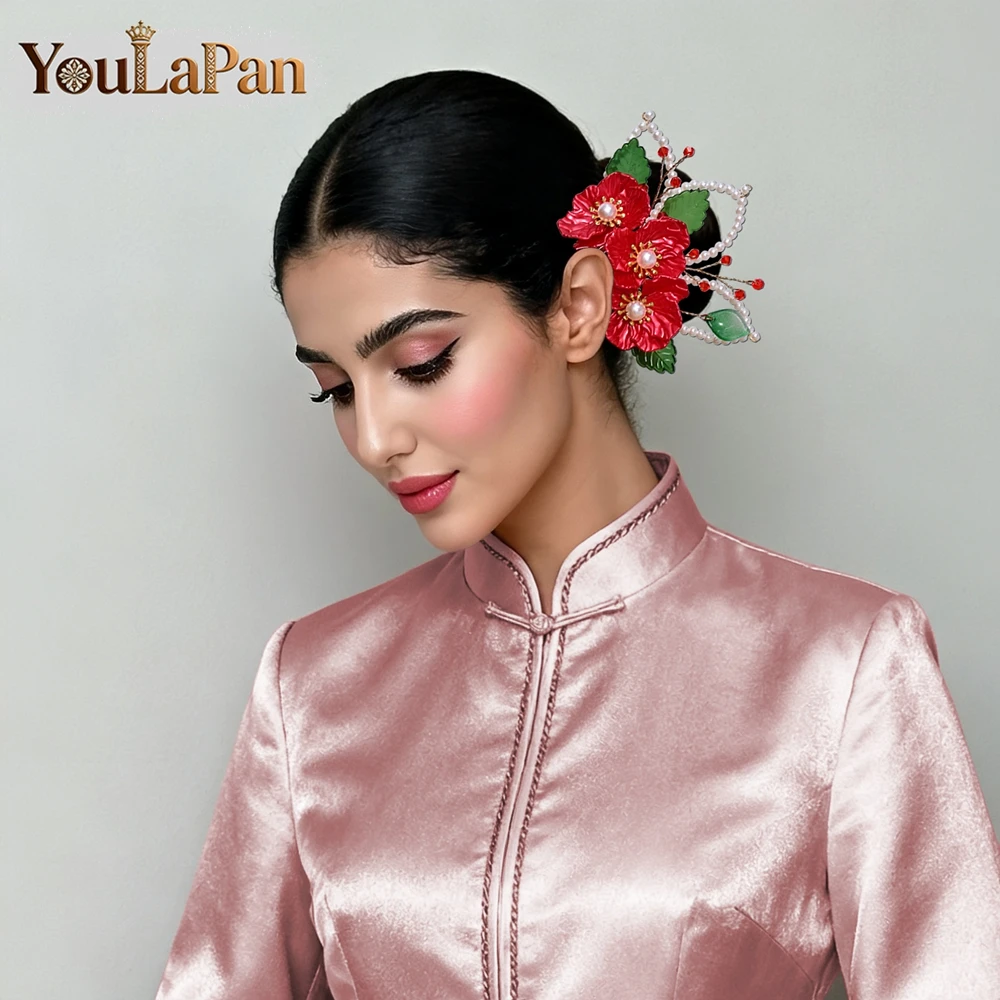 YouLaPan Red Color Flower Pearl Hair Fork for Brides Chinese Style Wedding Hair Accessory Banquet Party Hair Comb Headpiece A396
YouLaPan Red Color Flower Pearl Hair Fork for Brides Chinese Style Wedding Hair Accessory Banquet Party Hair Comb Headpiece A396