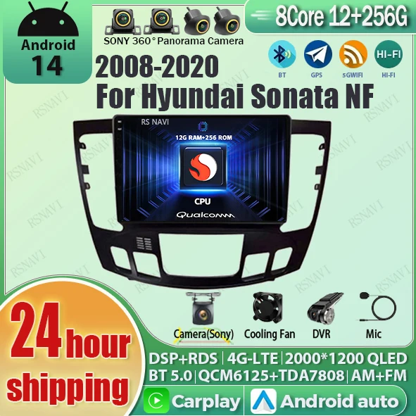 Android 14 wifi+4G Carplay AUTO Car Radio For Hyundai Sonata NF 2008 - 2010 Navigation GPS Video Player Stereo Multimedia DVD
Android 14 wifi+4G Carplay AUTO Car Radio For Hyundai Sonata NF 2008 - 2010 Navigation GPS Video Player Stereo Multimedia DVD