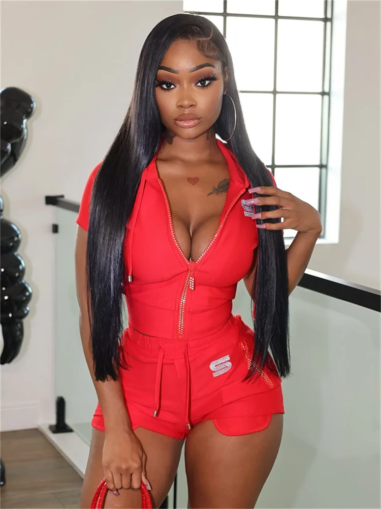 Weird Puss Sexy Fashion 2 Piece Set Women Zip Cardigan Short Sleeve Jacket+Skinny Peach Hip Shorts Hottie High Street Style Suit
Weird Puss Sexy Fashion 2 Piece Set Women Zip Cardigan Short Sleeve Jacket+Skinny Peach Hip Shorts Hottie High Street Style Suit