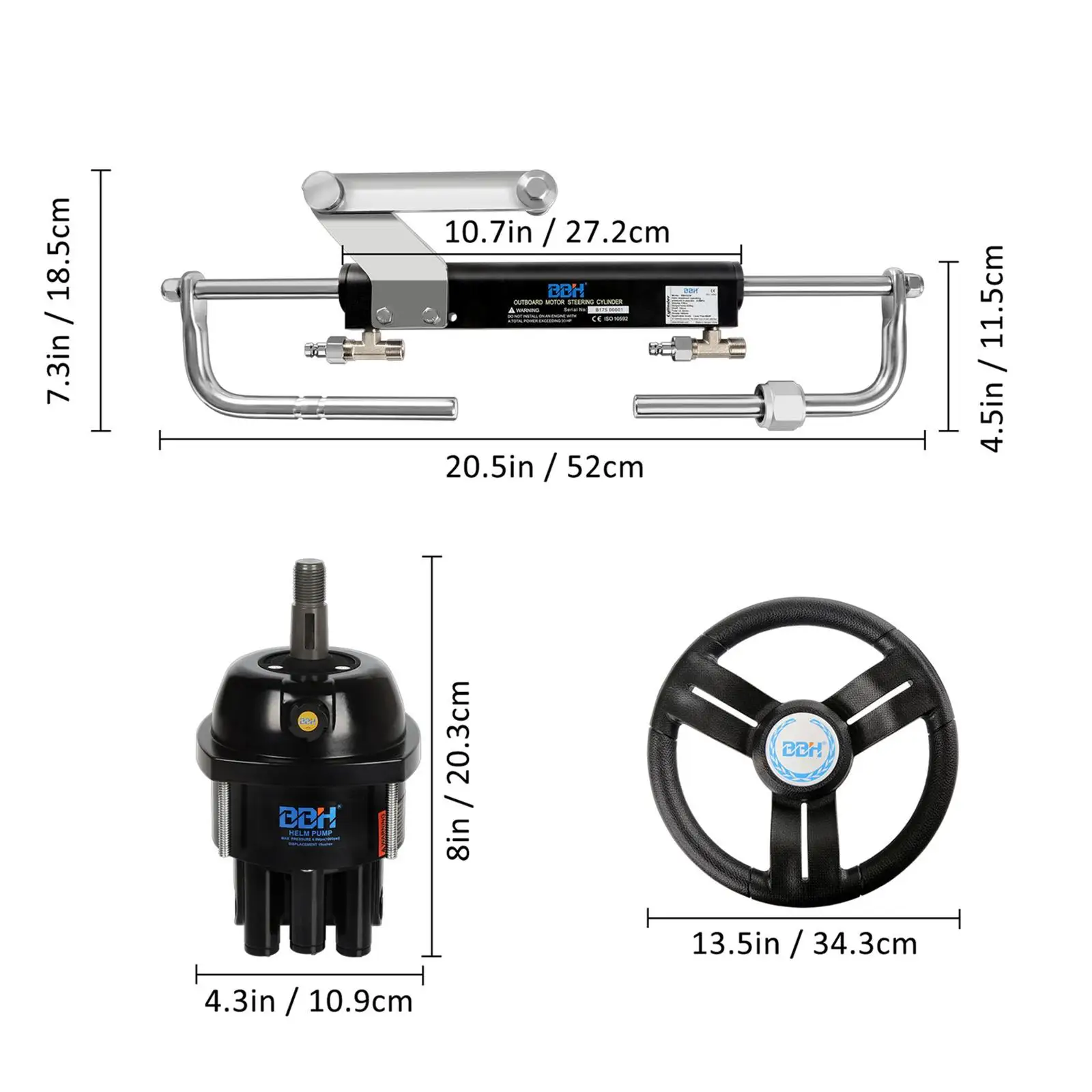 Marine Hydraulic Outboard Steering Kit Durable Alloy System with Helm Pump for Modular Boat Motors 90HP
Marine Hydraulic Outboard Steering Kit Durable Alloy System with Helm Pump for Modular Boat Motors 90HP