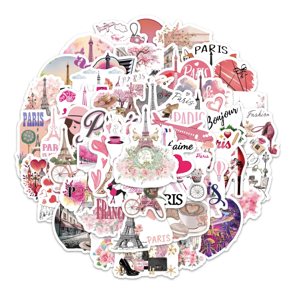 10/30/50PCS Pink Paris Landscape Cartoon Sticker DIY Phone Laptop Luggage Skateboard Graffiti Decals Fun for Kid
10/30/50PCS Pink Paris Landscape Cartoon Sticker DIY Phone Laptop Luggage Skateboard Graffiti Decals Fun for Kid