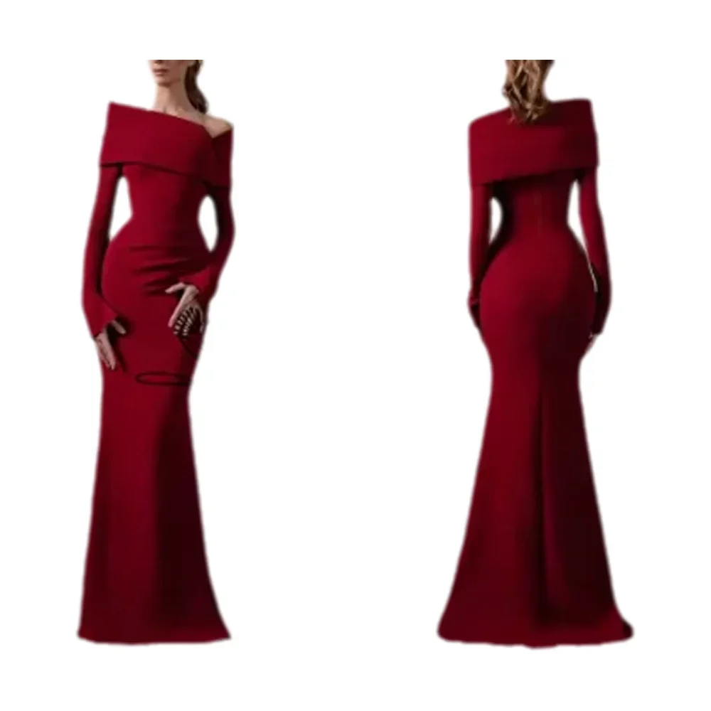 Customized Mermaid Exquisite Burgundy Jersey Evening Dress Classic Off the Shoulder Long Sleeves Homecoming Dresses Party Gowns
Customized Mermaid Exquisite Burgundy Jersey Evening Dress Classic Off the Shoulder Long Sleeves Homecoming Dresses Party Gowns