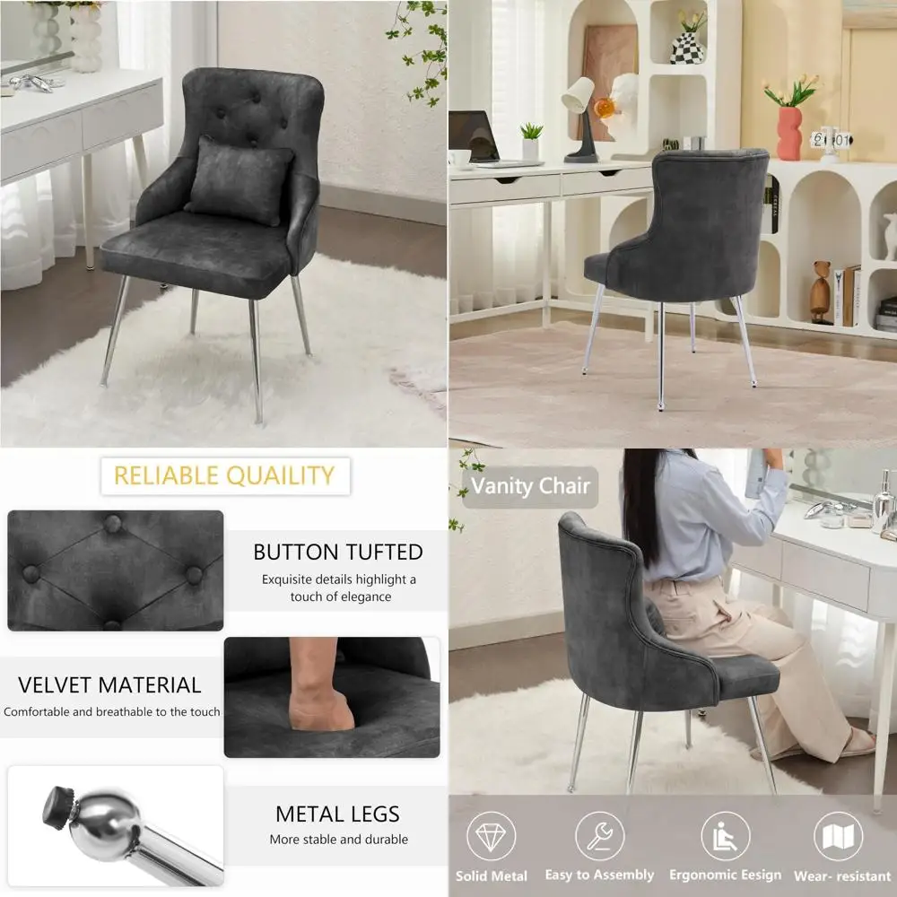 Мягкий туалетный столик для чтения с металлическими ножками для домашнего офиса и зоны макияжа в спальне
Мягкий туалетный столик для чтения с металлическими ножками для домашнего офиса и зоны макияжа в спальне