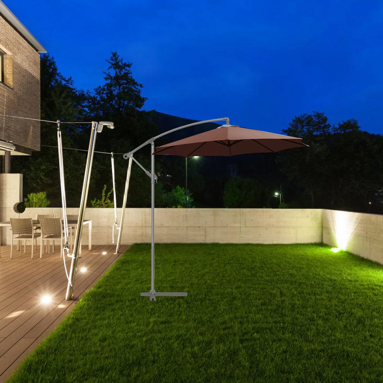 2.7M Patio Umbrella Replacement Canopy Coffee Color Polyester Sun Shade Rain Proof Wind Resistant Garden Supplies Outdoor Cloth
2.7M Patio Umbrella Replacement Canopy Coffee Color Polyester Sun Shade Rain Proof Wind Resistant Garden Supplies Outdoor Cloth