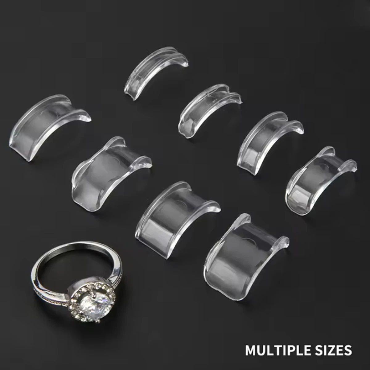 8Pcs Invisible Clear Ring Size Adjuster Resizer with 8 Sizes Fixed Tightener Adjustment Cushion Jewelry Guard Spacer Tool
8Pcs Invisible Clear Ring Size Adjuster Resizer with 8 Sizes Fixed Tightener Adjustment Cushion Jewelry Guard Spacer Tool