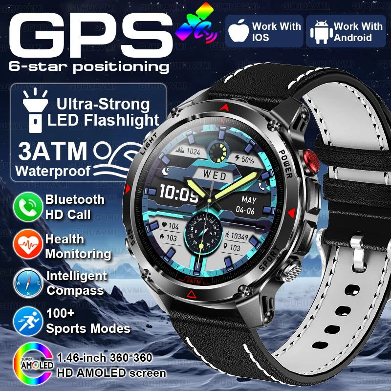 Новинка 2025 года, военные умные часы, встроенный GPS-компас, высотомер, барометрические, 3 атм, водонепроницаемые, AMOLED BT, спортивные умные часы для мужчин
Новинка 2025 года, военные умные часы, встроенный GPS-компас, высотомер, барометрические, 3 атм, водонепроницаемые, AMOLED BT, спортивные умные часы для мужчин